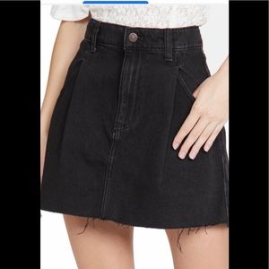 Free People- We the Free Black Denim Skirt